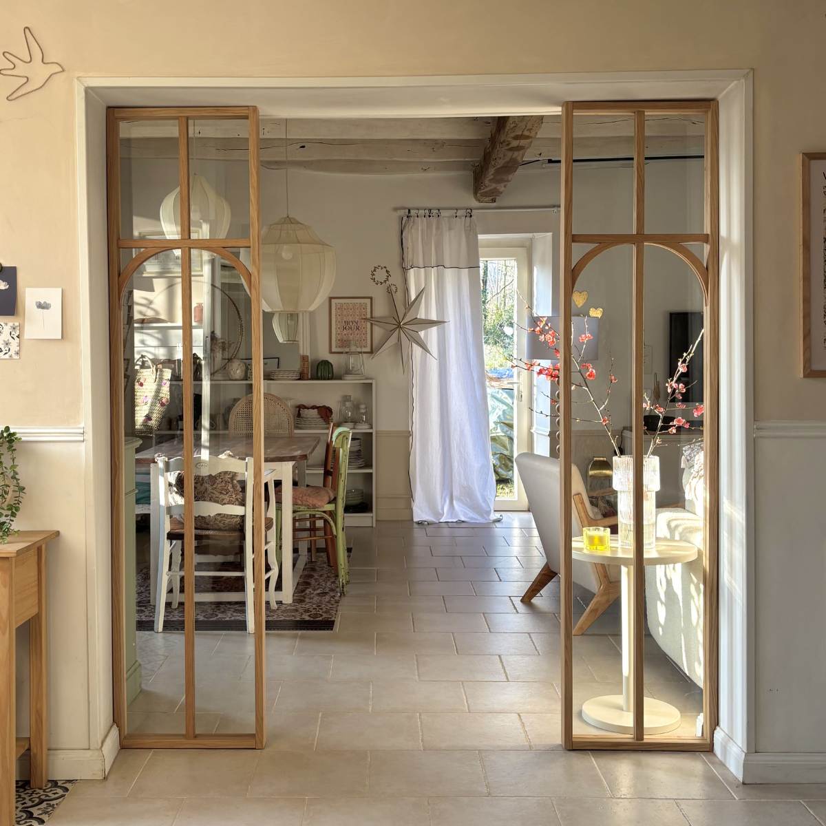 verrière pleine hauteur en bois