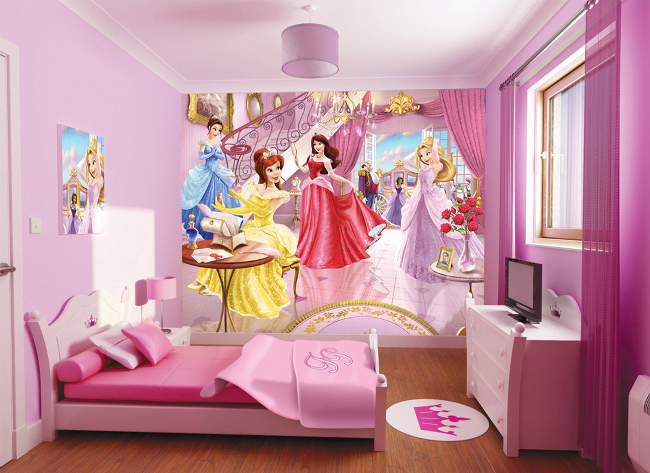 Chambre enfant fille rose ANGEL - Meuble Chambre Fille Princesse